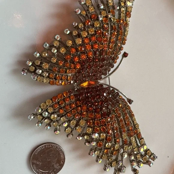 Sparkling Butterfly Brooch